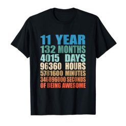11 Year Old Birthday T-shirt ZK01