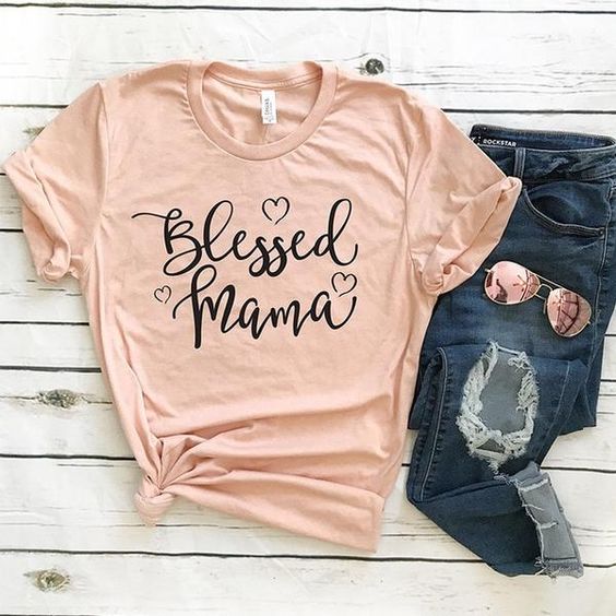 blessed mama t shirt