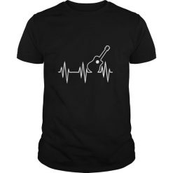 Acoustic Guitar Heartbeat T Shirt KH01