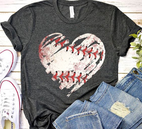 softball heart shirt