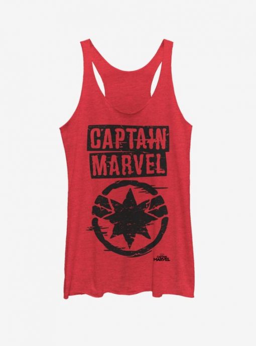 Captain Marvel Painted Logo Tank Top FD01