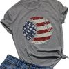 Women's American Flag Baseball T-shirt FD01