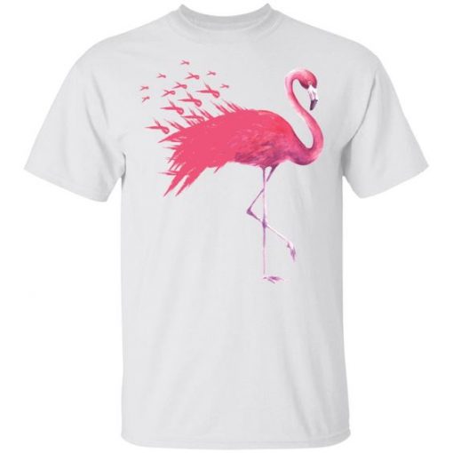 Breast Cancer Awareness Flamingo T Shirt SR01 - looseteeshirt.com
