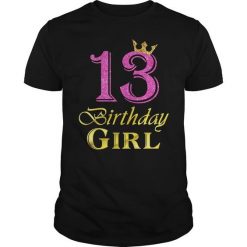 13 Birthday Girl Princess Tshirt EL2N