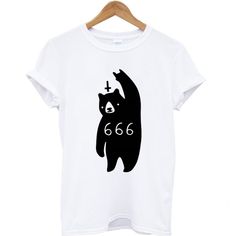 666 satan Bear Tshirt TY31M0