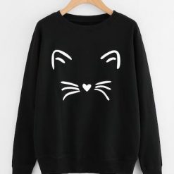 Cat Face Sweatshirt DK2MA1